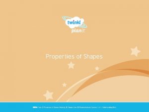 Properties of Shapes Year One Maths Year 5