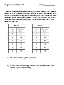 Chapter 3 Worksheet 4 Name 1 Ferial is