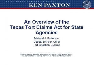 An Overview of the Texas Tort Claims Act