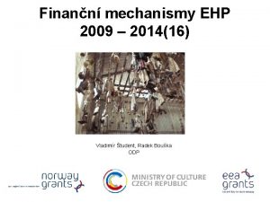 Finann mechanismy EHP 2009 201416 Vladimr tudent Radek