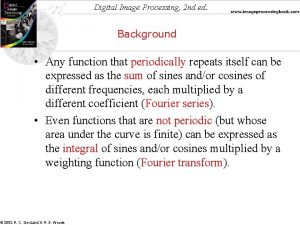 Digital Image Processing 2 nd ed www imageprocessingbook