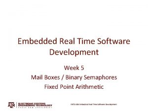 Embedded Real Time Software Development Week 5 Mail