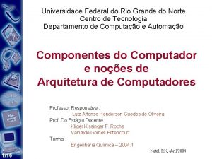 Universidade Federal do Rio Grande do Norte Centro