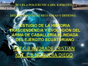 ESCUELA POLITCNICA DEL EJRCITO DEPARTAMENTO DE SEGURIDAD Y