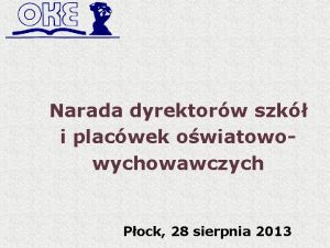 Narada dyrektorw szk i placwek owiatowo wychowawczych Pock