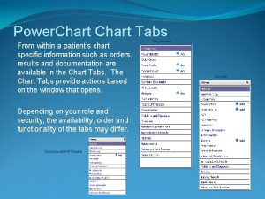 Power Chart Tabs From within a patients chart