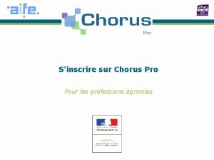 Sinscrire sur Chorus Pro Pour les professions agricoles