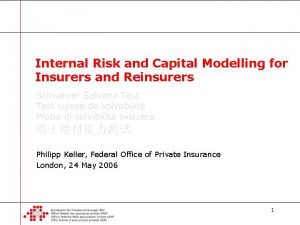 Internal Risk and Capital Modelling for Insurers and