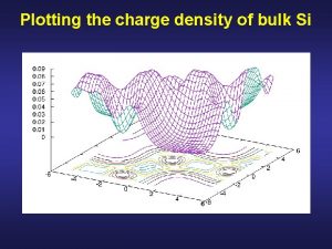 Plotting the charge density of bulk Si Bulk