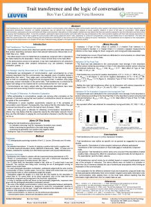 Trait transference and the logic of conversation Ben