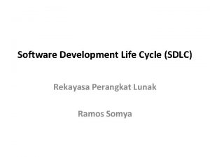 Software Development Life Cycle SDLC Rekayasa Perangkat Lunak