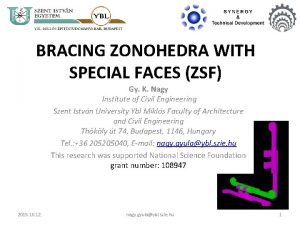 BRACING ZONOHEDRA WITH SPECIAL FACES ZSF Gy K