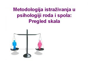 Metodologija istraivanja u psihologiji roda i spola Pregled