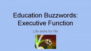 Education Buzzwords Executive Function Life skills for life