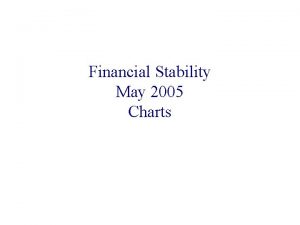 Financial Stability May 2005 Charts Summary Chart 1