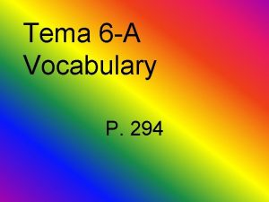 Tema 6 A Vocabulary P 294 el aficionado