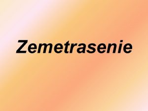 Zemetrasenie Pohyby zemskch krh Wegenerove dkazy zhoda rastlinnch