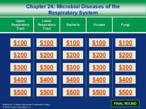 Chapter 24 Microbial Diseases of the Respiratory System