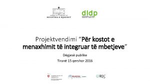 Projektvendimi Pr kostot e menaxhimit t integruar t