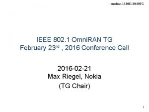 omniran16 0011 00 00 TG IEEE 802 1