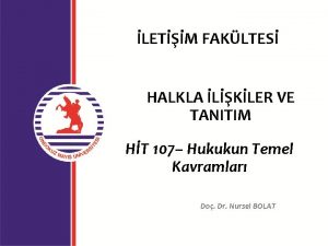 LETM FAKLTES HALKLA LKLER VE Dava Trleri TANITIM