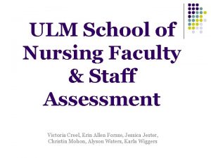 Ulm nursing faculty