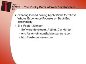 The Yucky Parts of Web Development Creating GoodLooking