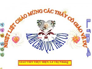 GIA VIN THC HIN L Th Nhung Tin
