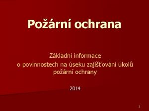 Porn ochrana Zkladn informace o povinnostech na seku