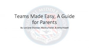 Teams Made Easy A Guide for Parents By