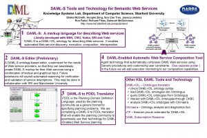 DAMLS Tools and Technology for Semantic Web Services