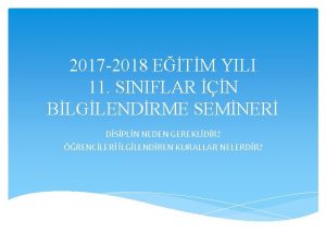 2017 2018 ETM YILI 11 SINIFLAR N BLGLENDRME
