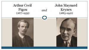 Arthur Cecil Pigou 1877 1959 and John Maynard