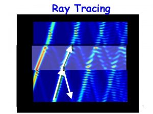 Ray Tracing ReflectionTransmission 1 Ray Tracing ReflectionTransmission n