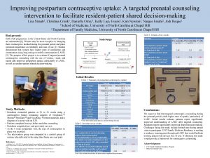 Improving postpartum contraceptive uptake A targeted prenatal counseling