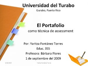 Universidad del Turabo Gurabo Puerto Rico El Portafolio