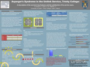 Aspergers Syndrome in the Unilink Service Trinity College