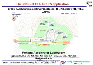 The status of PLS EPICS application EPICS collaboration