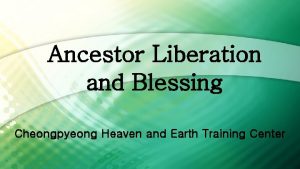 Cheongpyeong ancestor liberation