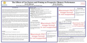 The Effects of Cue Factors and Priming on