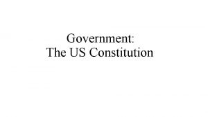 Government The US Constitution Articles of Confederation WalkAround
