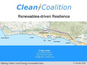 Renewablesdriven Resilience Craig Lewis Executive Director 650 796