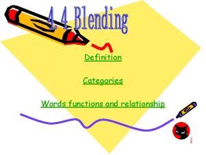 Definition Categories Words functions and relationship 1What is