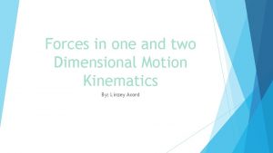 Forces in one and two Dimensional Motion Kinematics