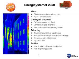 Energisystemet 2050 Klima Global oppvarming ekstremvr Kulde i