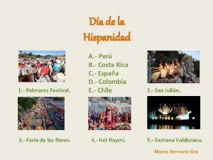 Da de la Hispanidad 1 Palmares Festival A