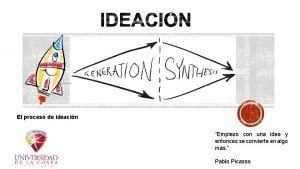 El proceso de ideacin Empiezo con una idea