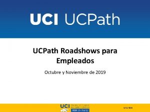 UCPath Roadshows para Empleados Octubre y Noviembre de