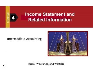 4 Income Statement and Related Information Intermediate Accounting