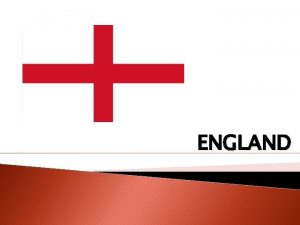 ENGLAND Geographical position of England England situated in